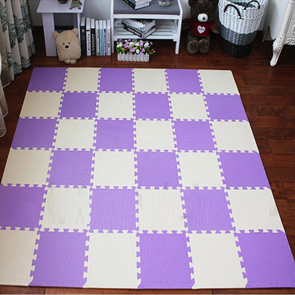 Meitoku baby EVA Foam Play Puzzle Mat/ 18 or 24/lot Interlocking Exercise Tiles Floor Carpet Rug for Kid,Each 30cmX30cm,1cmThick