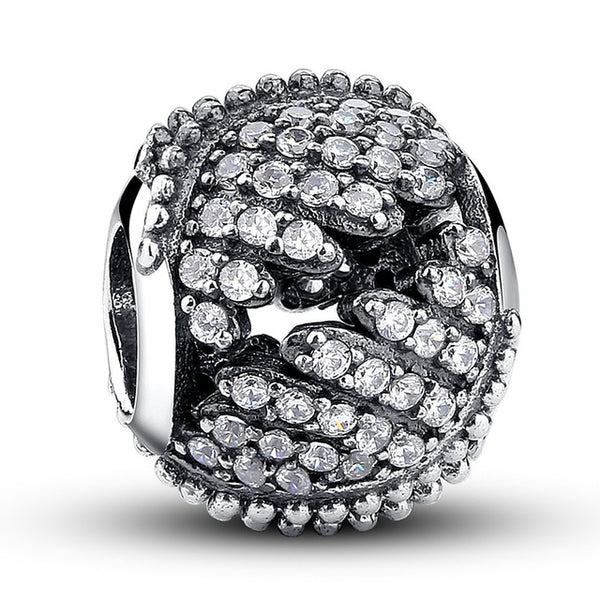 Original Daisy Meadow Clear CZ Flower,Butterfly,Heart Bead Charm Fit  Bracelet 925 Sterling Silver Jewelry Making