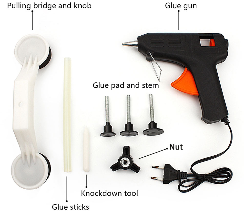 2017 Car Pops A Dent Ding Repair Removal Tool Set Kit for Vehicle Auto Automobile ABS Glue Gun DIY Paint Car Care Tools