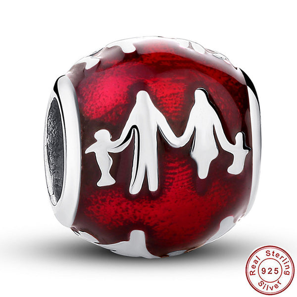 925 Sterling Silver Love All Around CZ Beads Fit Pandora Charm Silver 925 Bracelet Beads & Jewelry Making WEUS065