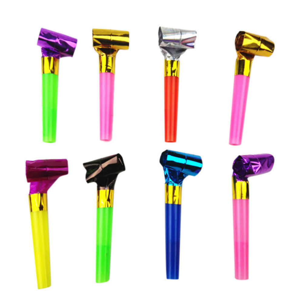 Colorful 10 pcs/set Funny Blowouts Party Birthday Blow Outs Noisemakers whistle Baby Kids Birthday Toys gift Classic Toys