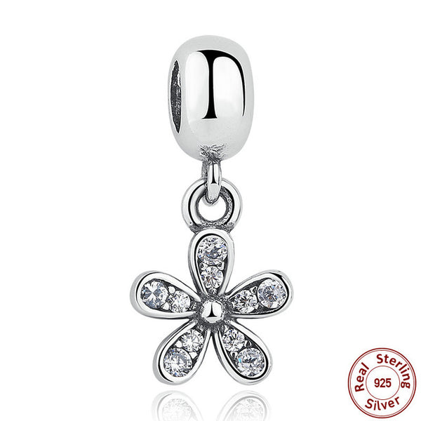 9 Style 925 Sterling Silver My Princess Clear CZ Pendant Dangling Tiara Charm Fit Pandora Charms Bracelet Jewelry Making WEUS014