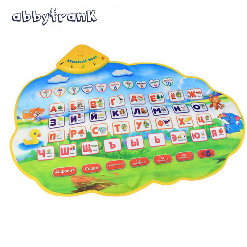 Russian Learning Machine Electronic Posters Alphabet Baby Musical Animal Sound Kids Learning Education Toy Gift for Children