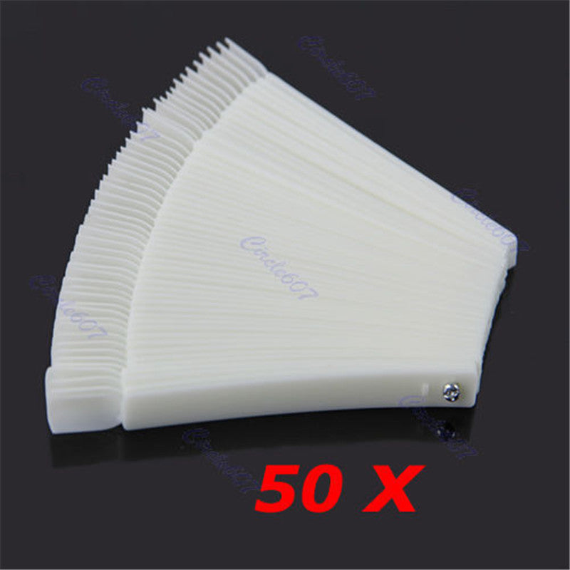 Hot Selling 50Pcs/Lot Nails Tools White Transparent False Nail Art Tips Sticks Polish Display Fan Practice Tool Board