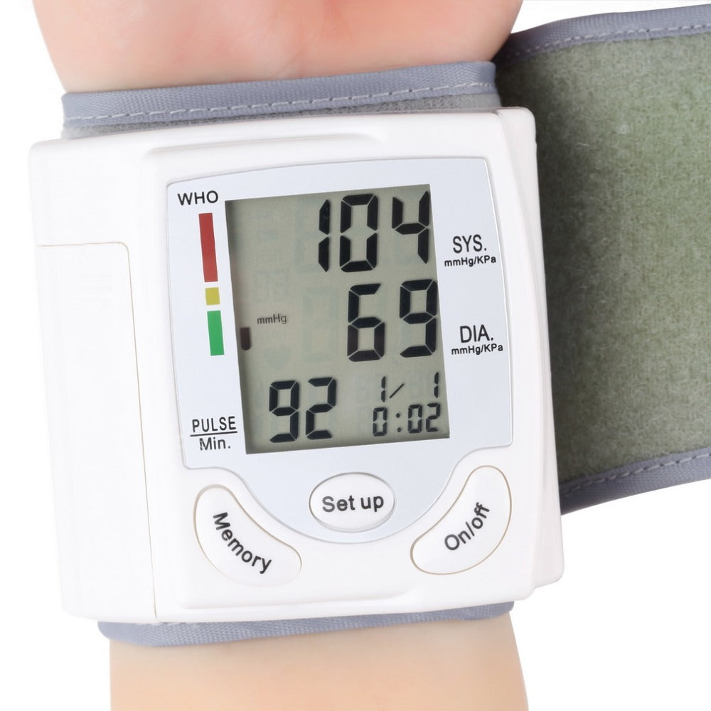 1 PCS Home Health Care Worldwide Arm Meter Pulse Wrist Blood Pressure Monitor Sphygmomanometer Heart Beat Meter Machine