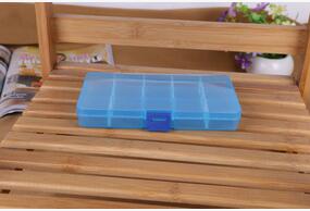 1pcs Plastic 8 /10/15 Slots Adjustable Jewelry packaging box transparent Tool Case Craft Organizer box  jewelry boxes Storage