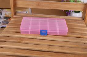 1pcs Plastic 8 /10/15 Slots Adjustable Jewelry packaging box transparent Tool Case Craft Organizer box  jewelry boxes Storage