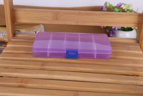 1pcs Plastic 8 /10/15 Slots Adjustable Jewelry packaging box transparent Tool Case Craft Organizer box  jewelry boxes Storage