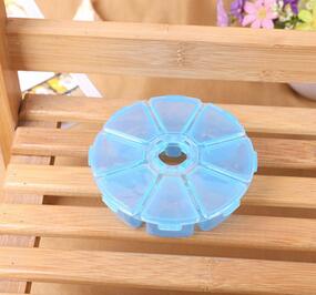 1pcs Plastic 8 /10/15 Slots Adjustable Jewelry packaging box transparent Tool Case Craft Organizer box  jewelry boxes Storage