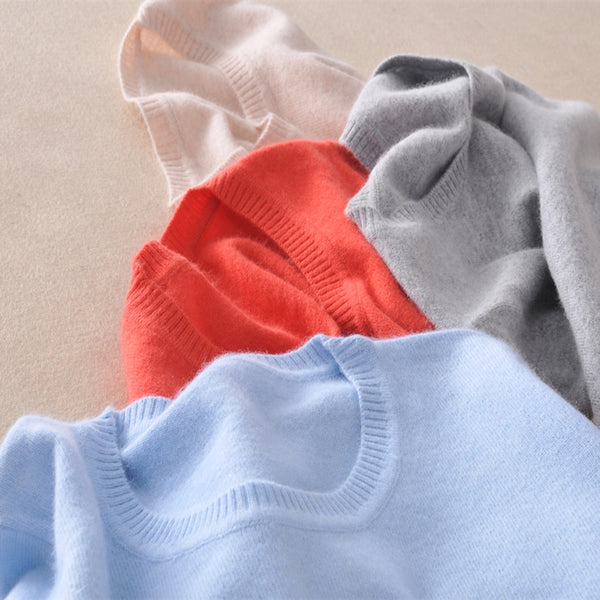 2017 Cashmere wool Sweater Women Sweaters and Pullovers female Fashion o-neck sweater solid Color Long sleeve Knitted clothes