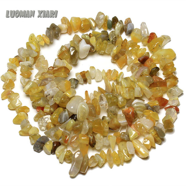 Wholesale Gravel Irregular Shape 5mm-8mm Natural Stone Beads For Jewelry Making Crystal Onyx  DIY Bracelet Necklace Strand 34''