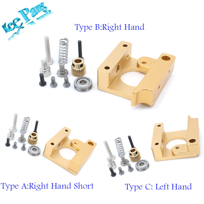 MK8 Extruder Aluminum Alloy Block For Makerbot 1.75mm Filament 3D Printers Parts Extrusion Right Left Short Hand Part DIY Kit