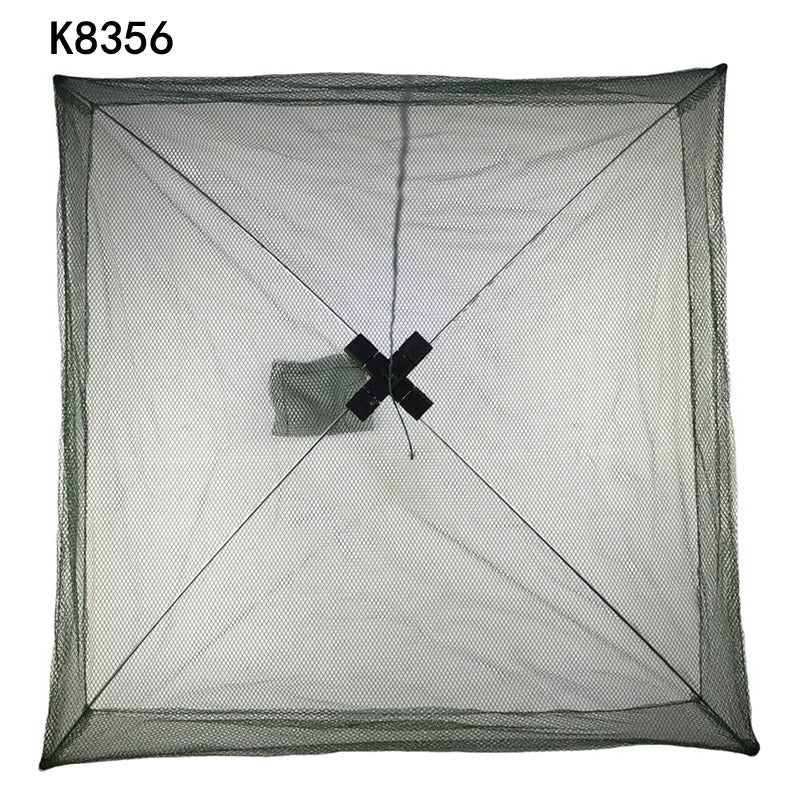 K8356 Nylon Foldable Crab Fish Crawdad Shrimp Fishing Accessories 80 x 80cm Bait Trap Cast Net Fishing Cage Wholesale