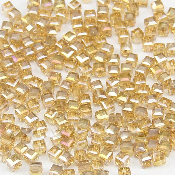 High quality 4mm 100pcs Square shape Upscale Austrian crystal beads loose bead quadrate glass ball supply bracelet Jewelry H482