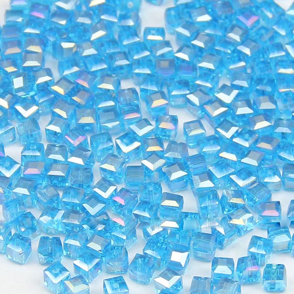 High quality 4mm 100pcs Square shape Upscale Austrian crystal beads loose bead quadrate glass ball supply bracelet Jewelry H482