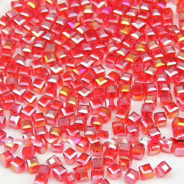 High quality 4mm 100pcs Square shape Upscale Austrian crystal beads loose bead quadrate glass ball supply bracelet Jewelry H482