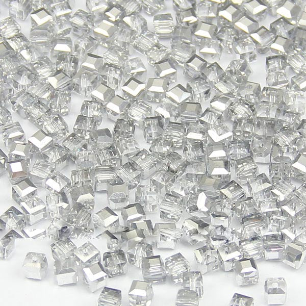 High quality 4mm 100pcs Square shape Upscale Austrian crystal beads loose bead quadrate glass ball supply bracelet Jewelry H482