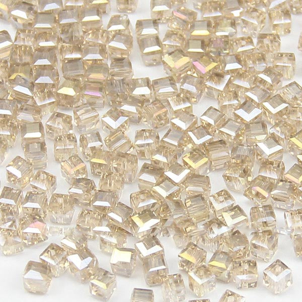 High quality 4mm 100pcs Square shape Upscale Austrian crystal beads loose bead quadrate glass ball supply bracelet Jewelry H482