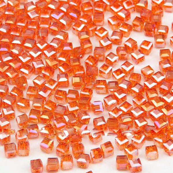 High quality 4mm 100pcs Square shape Upscale Austrian crystal beads loose bead quadrate glass ball supply bracelet Jewelry H482