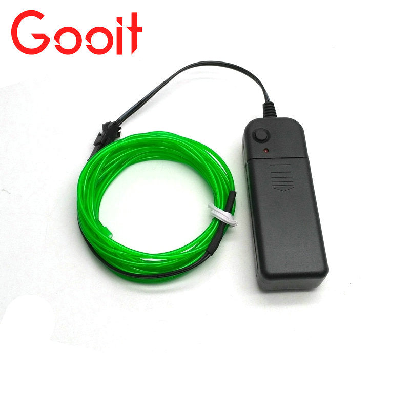 1m/2m/3m/5m Neon Light Dance Party Decor Light Neon LED lamp Flexible EL Wire Rope Tube Waterproof LED Strip With Controller