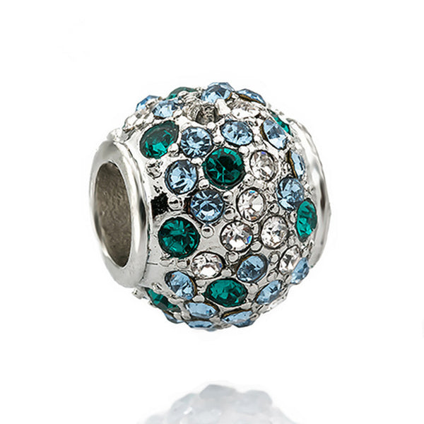 Lovely Green Beads Fit Original Pandora Bracelet Necklace Big Hole Diy Charms For Women Enamel Heart Shape Pendant For Girl Gift