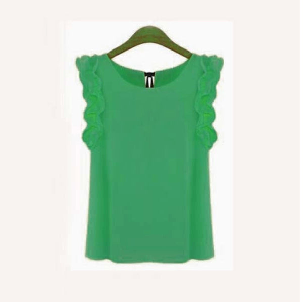 CWLSP 2017 New Fashion Women Blouse Summer O-neck pullover lacing bow chiffon shirt top Chiffon Blusas camisetas mujer