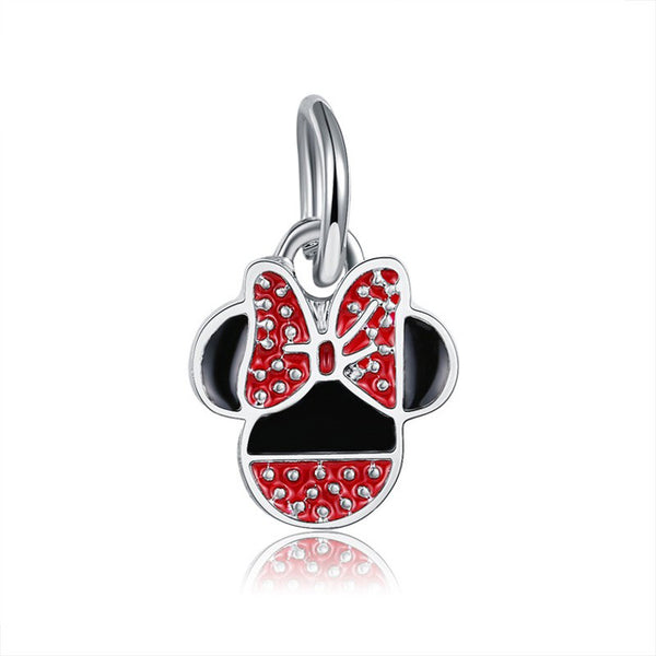 Fit Original Pandora Charms Bracelet Silver Plated Cute Minnie Mickey Charm Bead DIY Accessories Beads For Jewelry Making