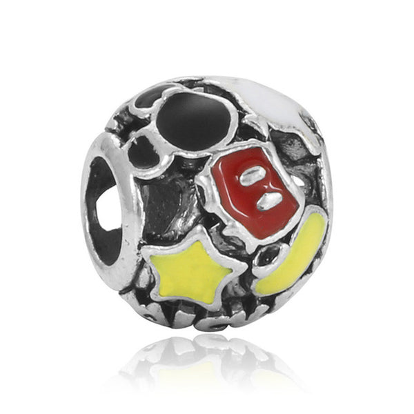 Fit Original Pandora Charms Bracelet Silver Plated Cute Minnie Mickey Charm Bead DIY Accessories Beads For Jewelry Making