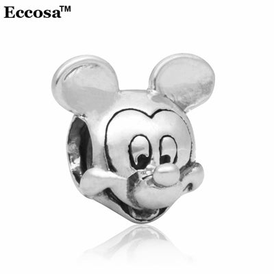 Fit Original Pandora Charms Bracelet Silver Plated Cute Minnie Mickey Charm Bead DIY Accessories Beads For Jewelry Making