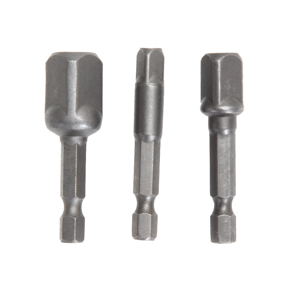 3Pcs/Set 1/4" 3/8" 1/2" Hex Power Drill Driver Socket Wrench Adapter Extension Bar Drive Power Drill Bit