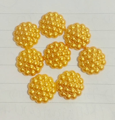 Free Shipping 144Pcs/lot 10mm Imitation Pearls Half Round Flatback Flower Beads Wedding Cards Embellishments DIY Decoration