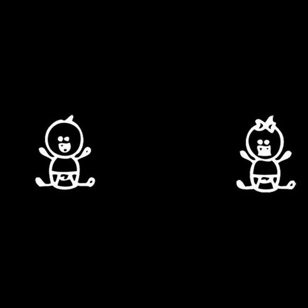 Personalized Stick Figure Family Car Stickers Interesting Motorcycle Vinyl Decals Black/Silver C7-1308