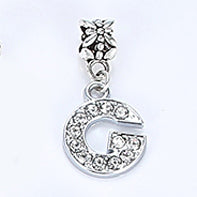 2017 Hot Sale Alloy Bead Charm Letter Of The Alphabet With Crystal Pendant Beads Fit Pandora Bracelets & Bangles DIY Jewelry