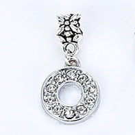 2017 Hot Sale Alloy Bead Charm Letter Of The Alphabet With Crystal Pendant Beads Fit Pandora Bracelets & Bangles DIY Jewelry