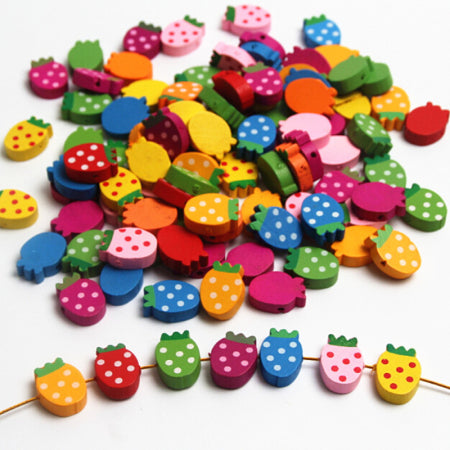 Lovely Variety Style Wooden Beads Spacer Beading Wood Beads Jewellery Findings Toys For Baby DIY Crafts Kids Toys Pacifier Clip