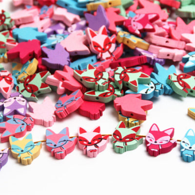 Lovely Variety Style Wooden Beads Spacer Beading Wood Beads Jewellery Findings Toys For Baby DIY Crafts Kids Toys Pacifier Clip