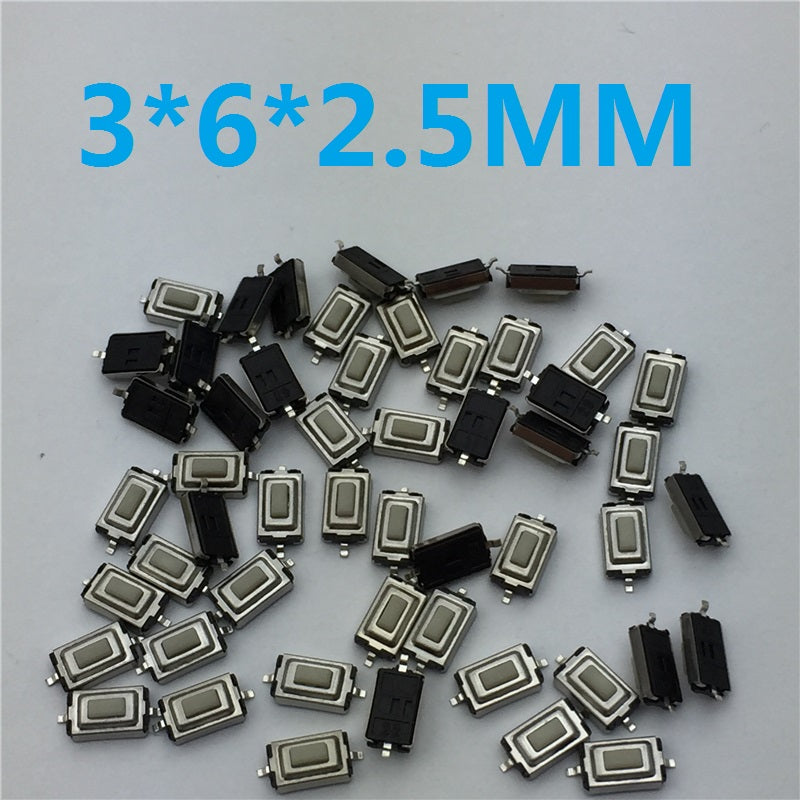 50pcs SMT 3x6x2.5MM 2PIN Tactile Tact G73 Push Button Micro Switch Self-reset Momentary Sell At A Loss USA Belarus Ukraine