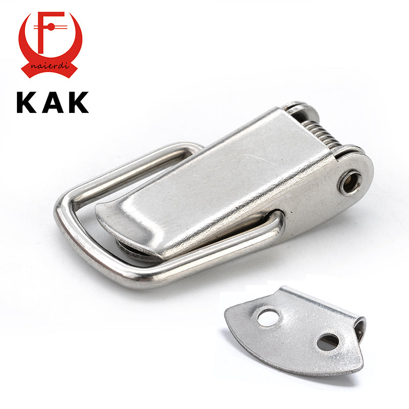 KAK J107 Hardware Cabinet Boxes Spring Loaded Latch Catch Toggle Hasp 46*21 Mild Steel Hasp For Sliding Door Simple Window