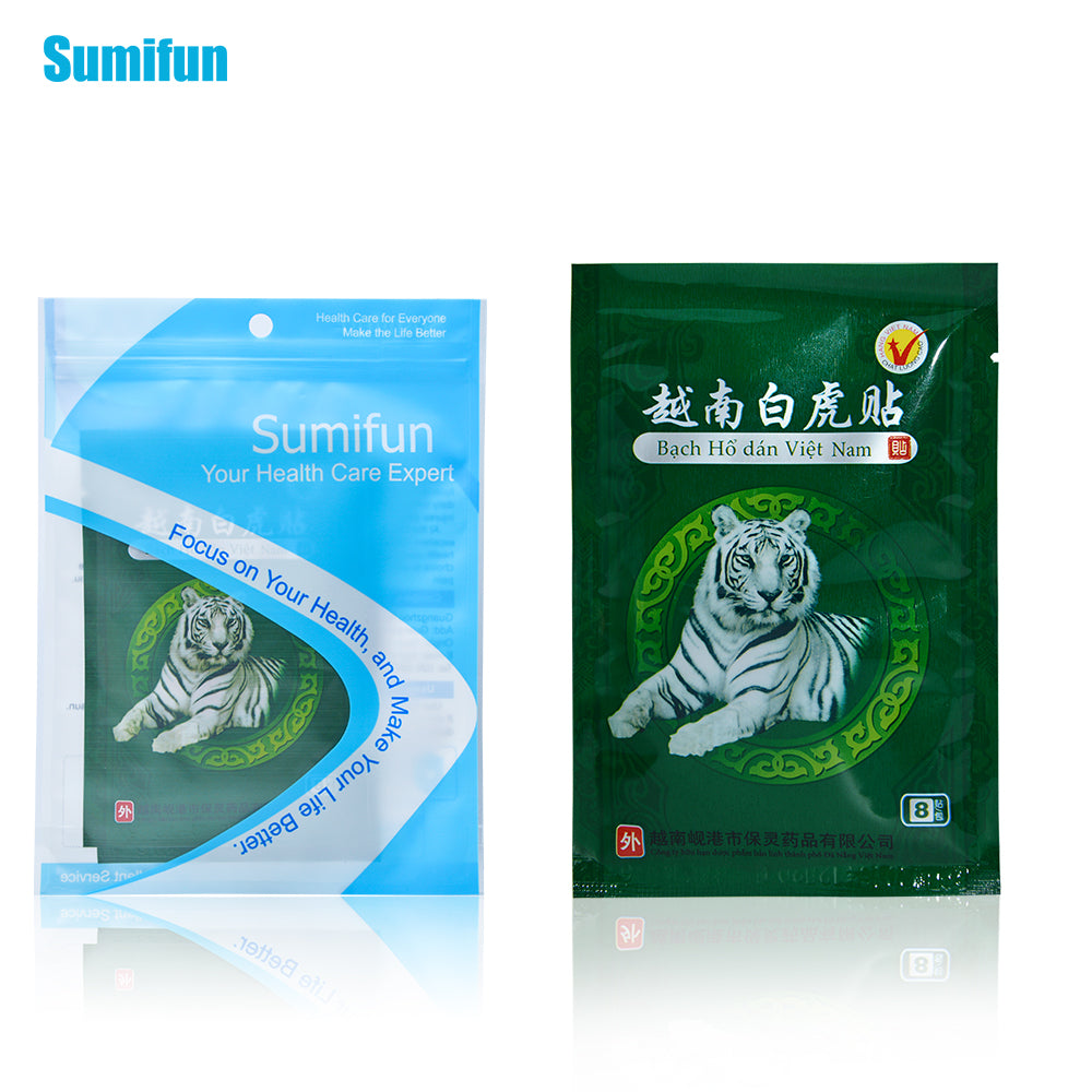 8 Pcs Sumifun White Tiger Balm Medicated plasters Massage Tens Pain Patch Antistress Medical Plaster Ointment For Joints C053