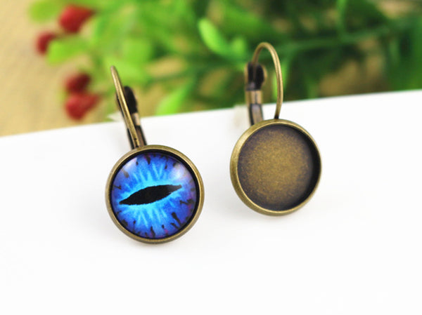 12mm 10pcs 19 Colors Plated French Lever Back Earrings Blank/Base,Fit 12mm Glass Cabochons,Buttons;Earring Bezels