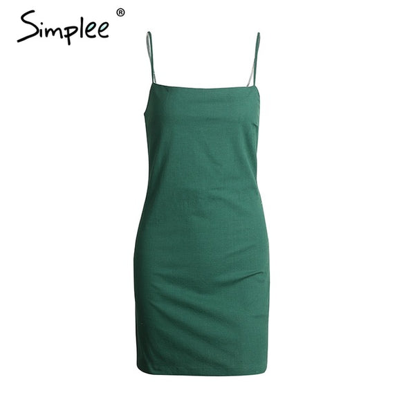 Simplee Backless 2017 beach summer dress women sundress Bow casual linen sexy dress Slim fit bodycon white short dress vestidos