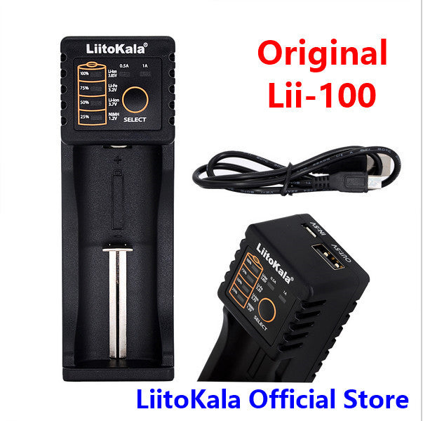LiitoKala Lii-100 lii-202 18650 Battery Charger For 26650 16340 RCR123 14500 LiFePO4 1.2V Ni-MH Ni-Cd Rechareable Battery