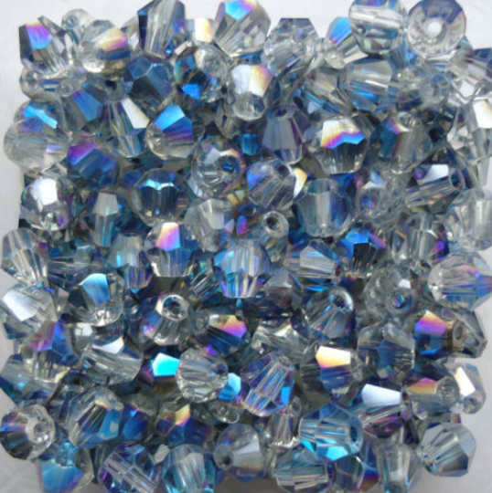 Isywaka Sale Blue Green 200PCS 4mm Bicone Austria Crystal Beads charm Glass Beads Loose Spacer Bead for DIY Jewelry Making