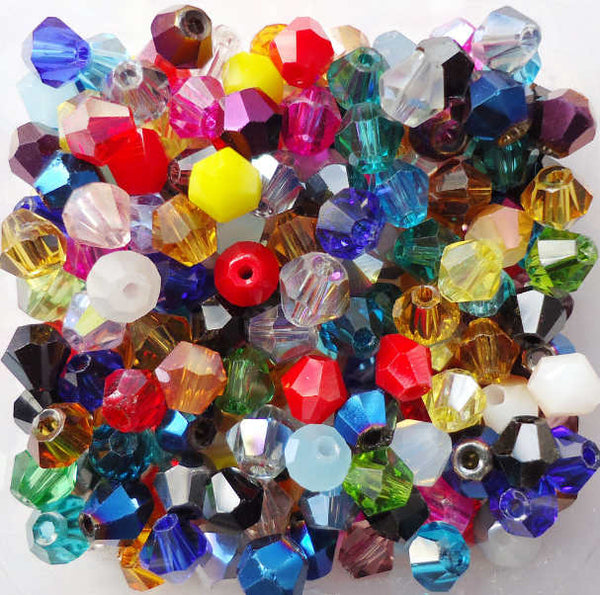 Isywaka Sale Blue Green 200PCS 4mm Bicone Austria Crystal Beads charm Glass Beads Loose Spacer Bead for DIY Jewelry Making