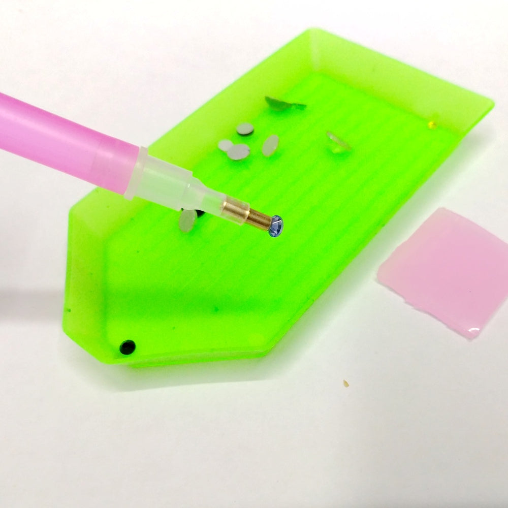 New Nails Art Rhinestones Picker Plate And Dotting Pen And Diamonds Picker Gel Cube Fashion Stones Picking Tools 3pcs/set