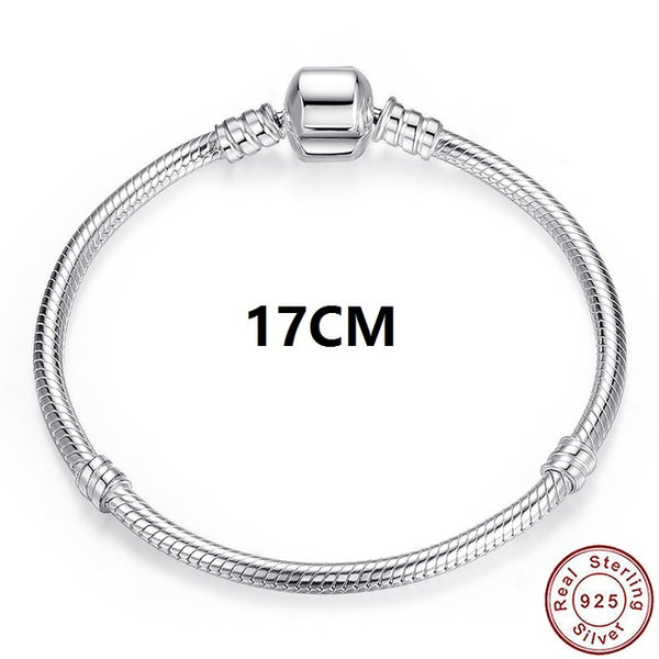 Luxury 100% 925 Sterling Silver Charm Chain Fit Original Bracelet for Women Authentic Jewelry Pulseira Gift XCHS902