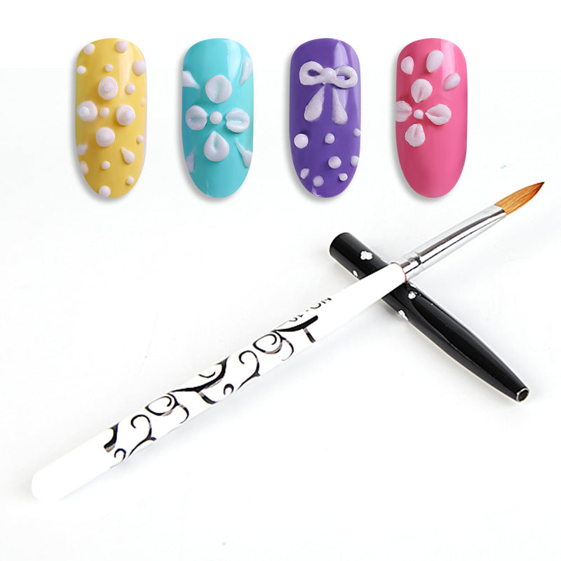 No. 10 Detachable Nail Art Acrylic Kolinsky Sable Brush Nail Tool for DIY #617