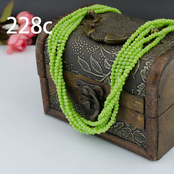 Free shipping multi color 2mm 195PCS Bicone crystal beads Cut Faceted Round Glass Beads,bracelet necklace Jewelry Making DIY