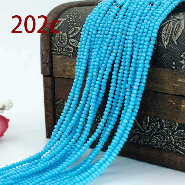 Free shipping multi color 2mm 195PCS Bicone crystal beads Cut Faceted Round Glass Beads,bracelet necklace Jewelry Making DIY