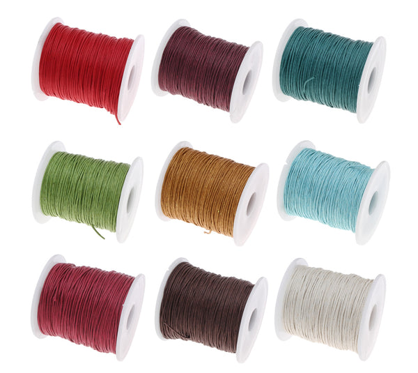 100Yards 1MM red/black Waxed Thread Cotton Cord/wire String Strap Wholesale Necklace Rope for Jewelry Making DIY Beading Thread